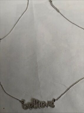 "Believe" Script Pendant Necklace